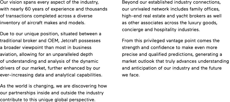 Our vision spans every aspect of the industry, with nearly 60 years of experience and thousands of transactions compl   
