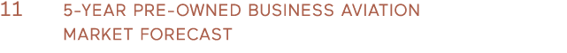 11  5-YEAR PRE-OWNED BUSINESS AVIATION MARKET FORECAST