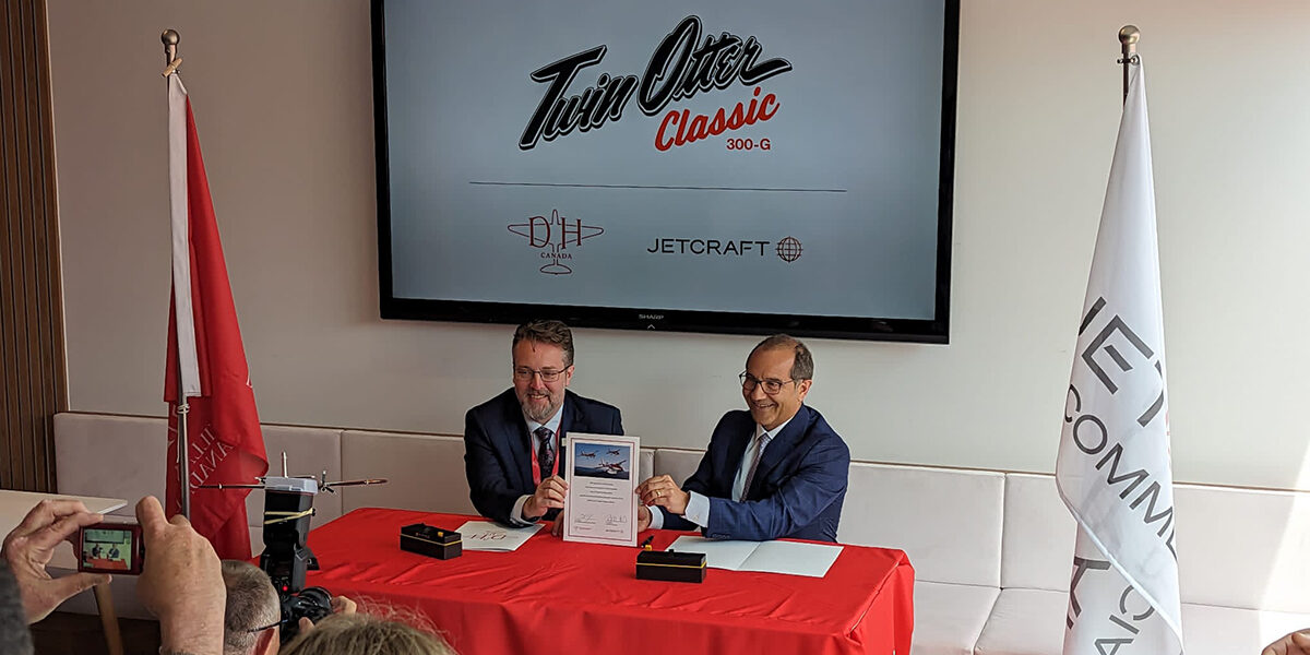 De Havilland Canada and Jetcraft Commercial sign Purchase Agreement for 10 new DHC-6 Twin Otter Classic 300-G aircraft